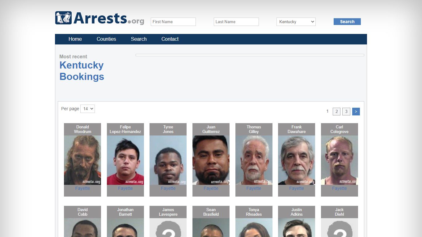 Kentucky Arrests and Inmate Search