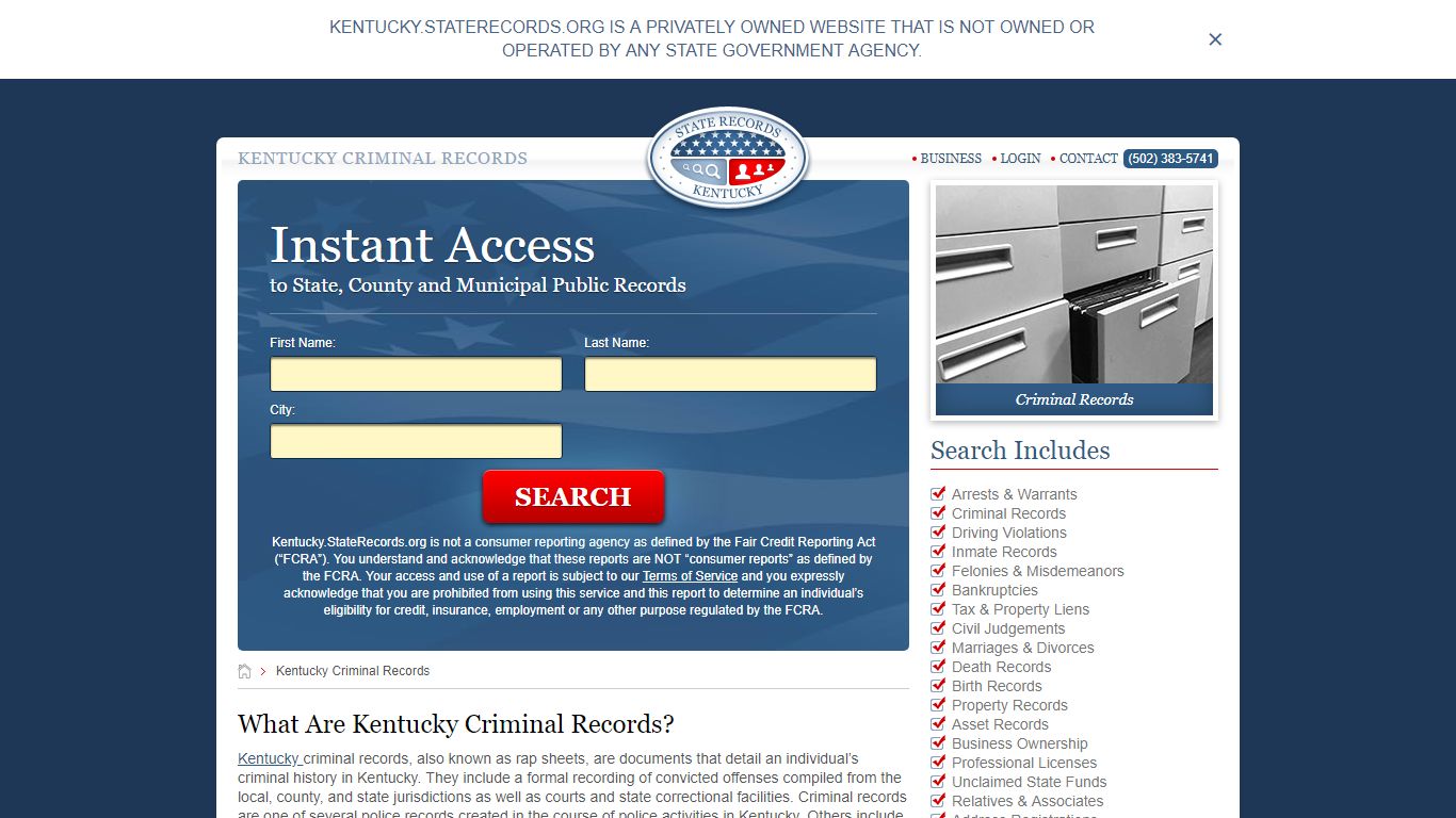 Kentucky Criminal Records | StateRecords.org